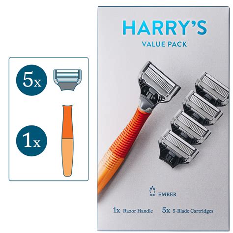 Harry S Men S Razor Set Ember Orange Handle 5 German Engineered