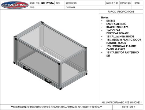 43 5 X 25 5 POLY MACHINE GUARD ENCLOSURE QD19386