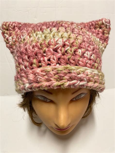 The Magic Scrap Crochet Happy Pussy Cat Hat PATTERN Etsy