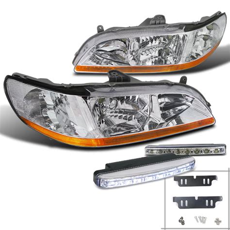 Spec D Tuning Jdm Chrome Headlights Led Fog Lamps For