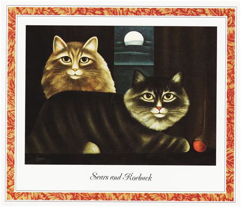 Naive Art Primitive Cats Print Set De 2 Para Nursery Decor De Etsy