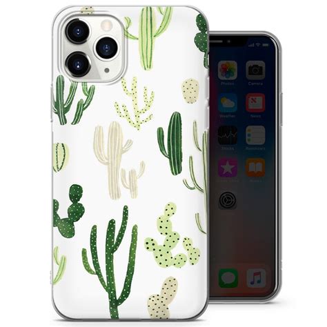 Cactus Phone Case Cute Plant Cactus Cover Fit For Iphone Etsy