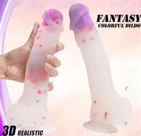 9 2 BIG REALISTIC DILDO HUGE SILICONE DONG JELLY PENIS SEX COCK ANAL VAGINA TOY EUR 43 19