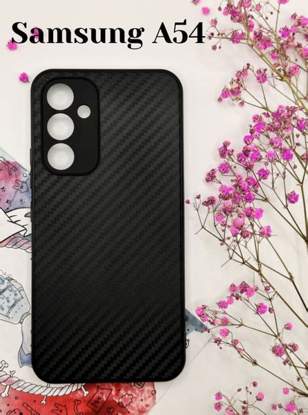Чехол на Самсунг А54 (Samsung A54) с текстурой карбон - купить с ...