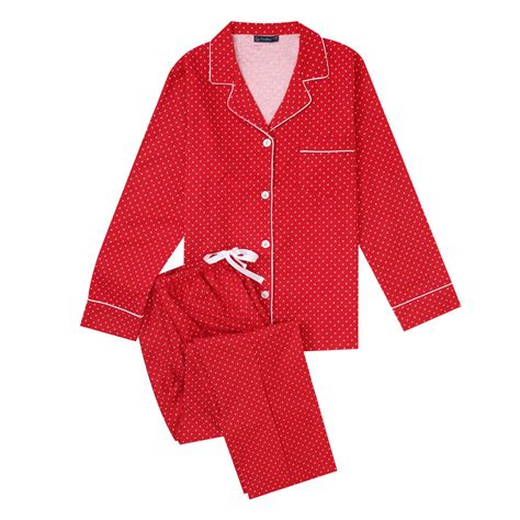 Womens 100 Cotton Lightweight Flannel Pajama Sleepwear Set Noble Mount