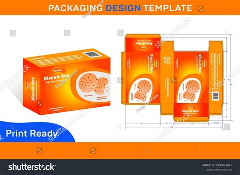 Cookies Box Packaging Design Template Stock Vector (Royalty Free ...