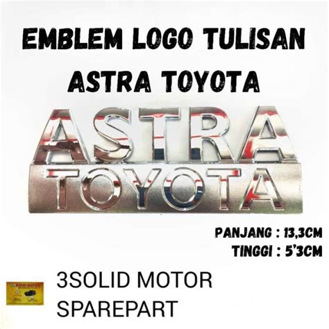 Promo Logo Emblem Tulisan Astra Toyota Original Diskon Di Seller