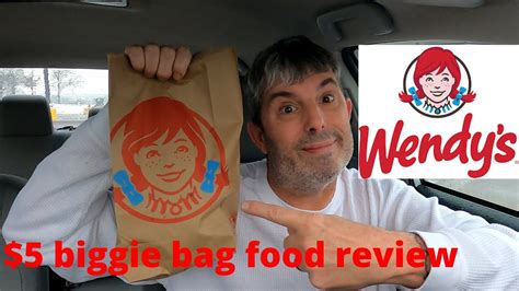 Wendys 5 Biggie Bag Food Review YouTube