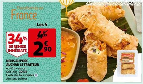 Promo Nems Au Porc Auchan Le Traiteur Chez Auchan ICatalogue Fr