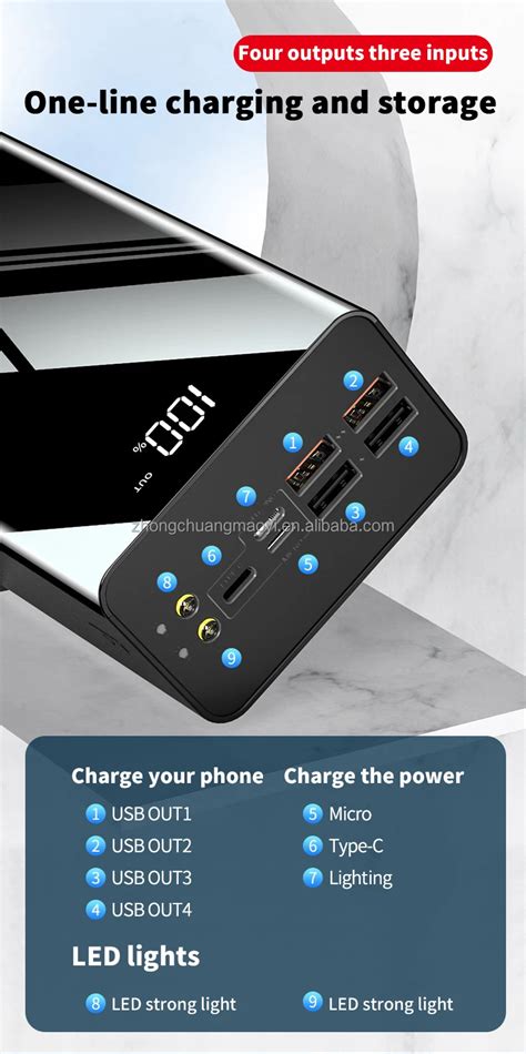 Oem Logo Mah Powerbank Larger Capacity Power Bank Portable