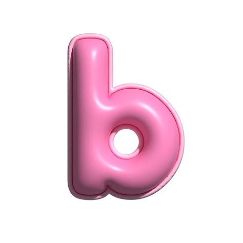 Letter b pink alphabet glossy 22287288 PNG