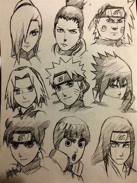 Naruto Shippuden Characters Drawings