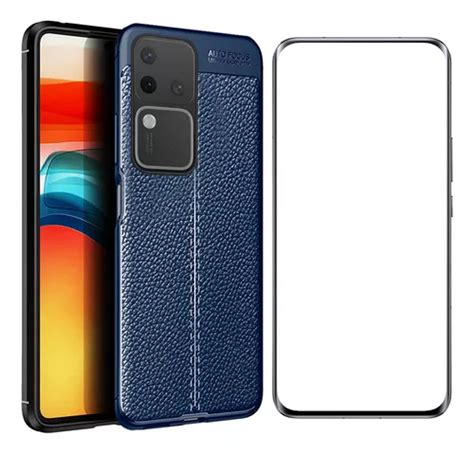 Funda Para Vivo V G Litchi Textura Tener Vidrio Membrana Cuotas