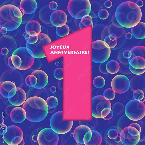 carte joyeux anniversaire   stock vector adobe stock