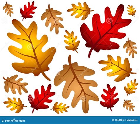 Autumn Oak Leaves Background Stock Illustration | CartoonDealer.com #3068005