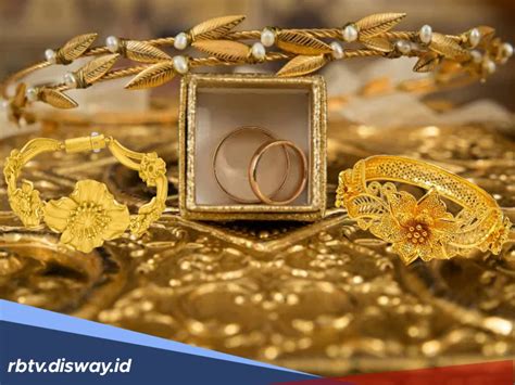 harga emas perhiasan  karat hari  sedikit redup  rincian harganya