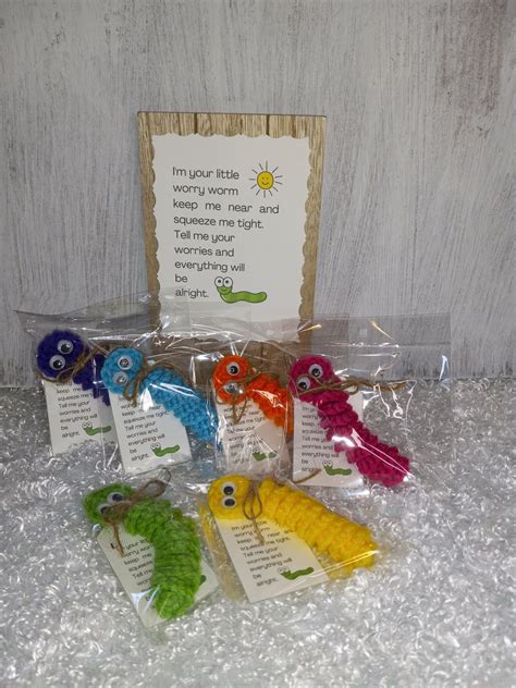 Worry Worm Stress Toy, Anxiety Toy - Etsy