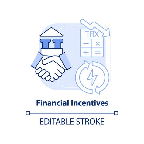 Financial incentives blue light concept icon. Successful energy