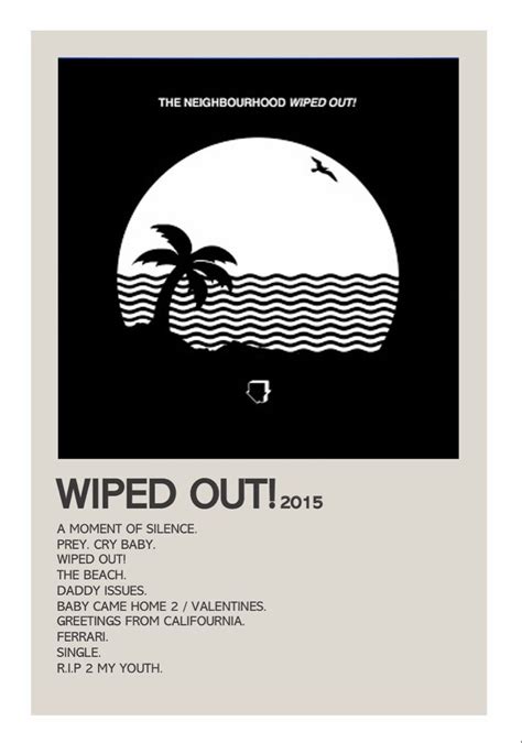 wiped out - the neighbourhood - by lola | Music poster design, Music ...