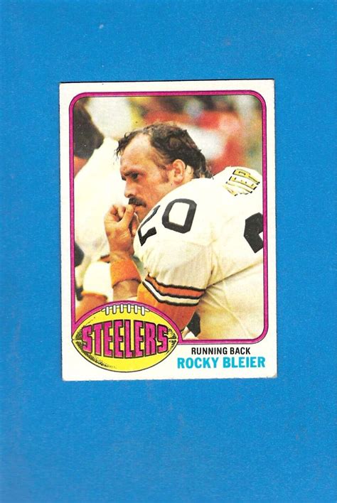 1976 Topps Football 522 Rocky Bleier Steelers Near Mint Ebay