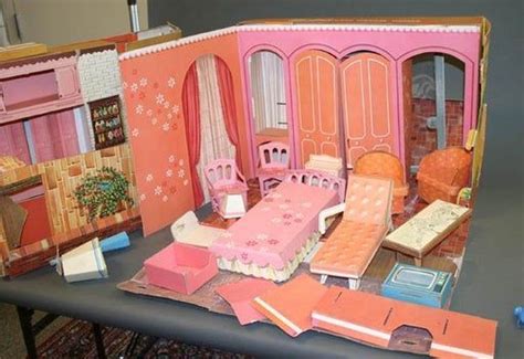 Vintage New Barbie Dreamhouse Circa 1964 This Cardboard House Folds