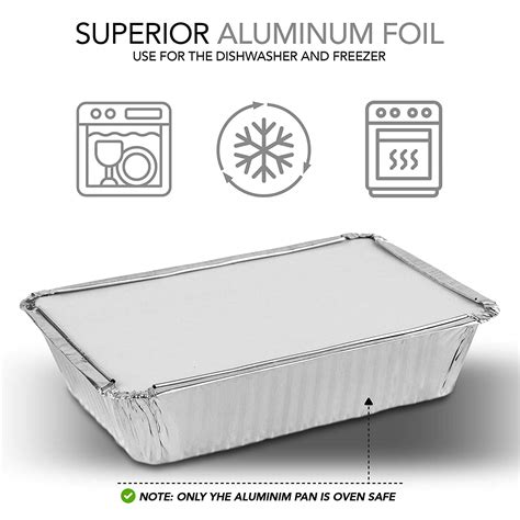 Stock Your Home 2 Lb Aluminum Foil Pans With Lids 50 Pack Take