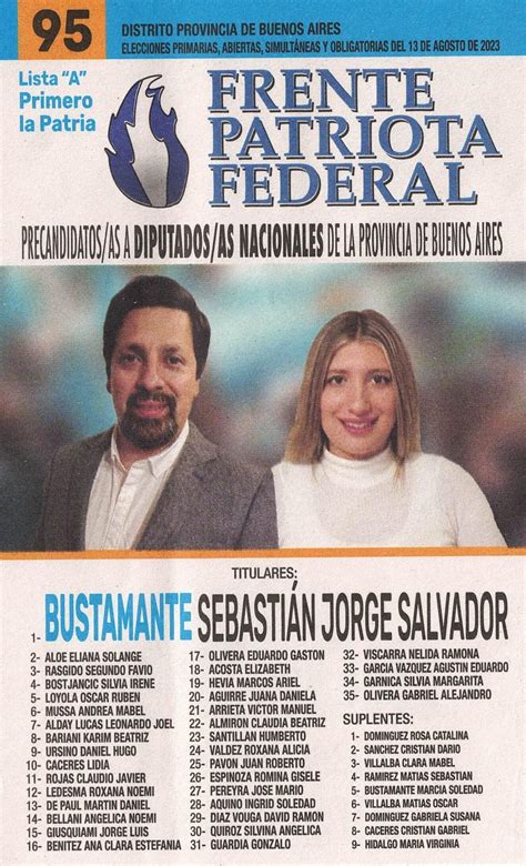 Las boletas de los candidatos a diputados en provincia de Buenos Aires