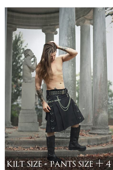 Versatta Gothic Kilt Fashion Leather Kilt Men In Kilts