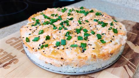 Идеальный запечённый 🍣 СУШИ ТОРТ. Ленивые роллы - YouTube