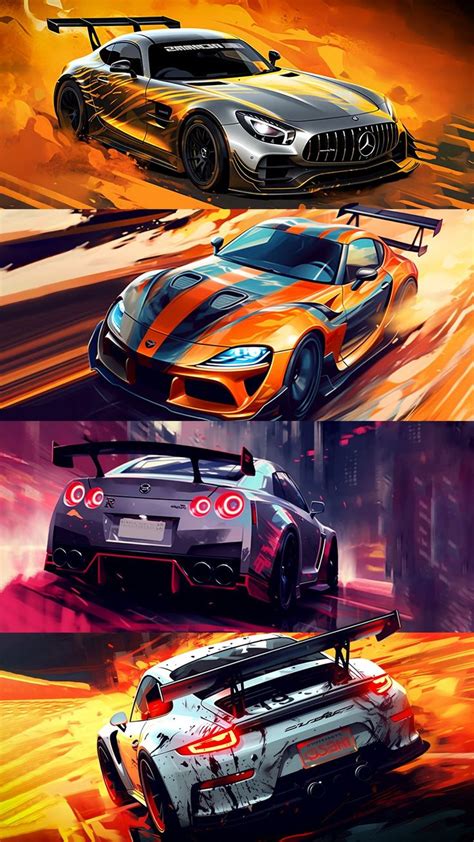 Free background 4k, hd wallpaper cars, strokes, art, collage, racing ...