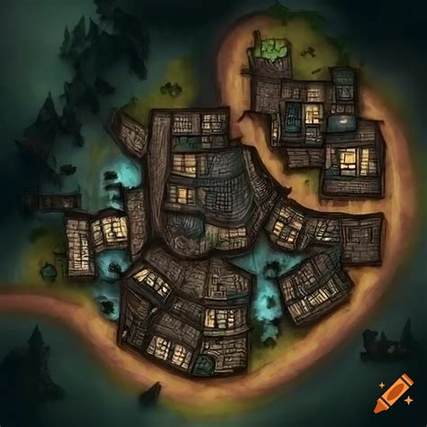 Dnd Cities Fantasy Map Village Surrounded By Dark Forest Shoping