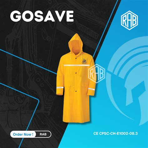 jual jas hujan terusan raincoat samudra kuning gosave shopee indonesia