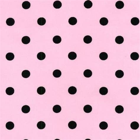 Blossom Pink With Black Polka Dot Robert Kaufman Fabric