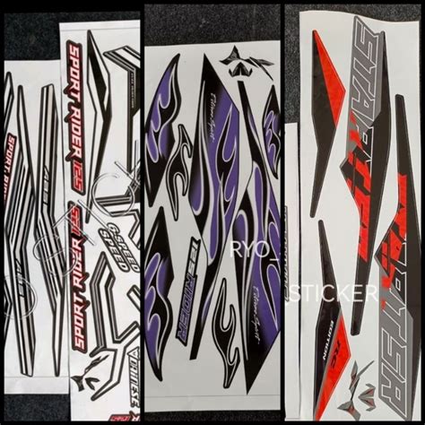 STICKER SYM SPORT RIDER 125i BATMAN CHOI NAGA API VIRAL RC HIJAU