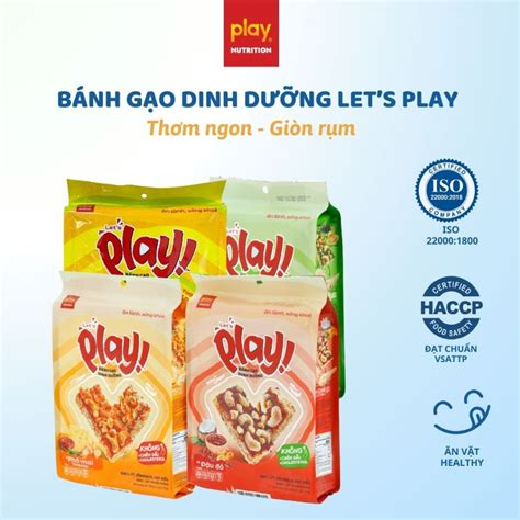 Bánh gạo dinh dưỡng PLAY Let’s play - Bánh ngũ cốc, bánh ăn vặt healthy ...