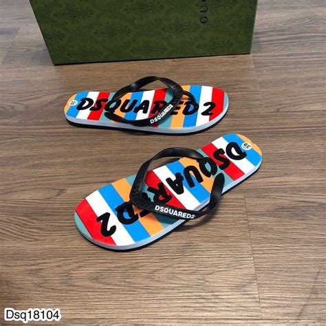 Dép Tông Nam DSQ Chữ ICON Họa Tiết Cao Cấp Hot Hè 2022 Dép Xỏ Ngón Nam Nữ Mẫu Mới Về SALE LỚN