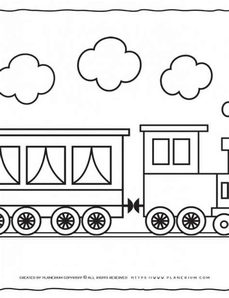 Steam Train Coloring Page Planerium