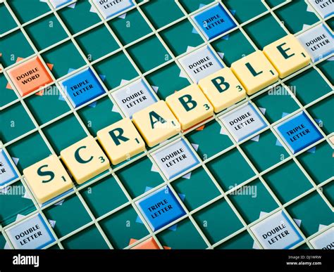 Scrabble Word Board Game by Mattel / Hasbro Stock Photo - Alamy