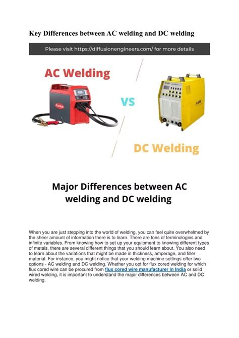 Ppt Key Differences Between Ac Welding And Dc Welding Powerpoint Presentation Id 11583170