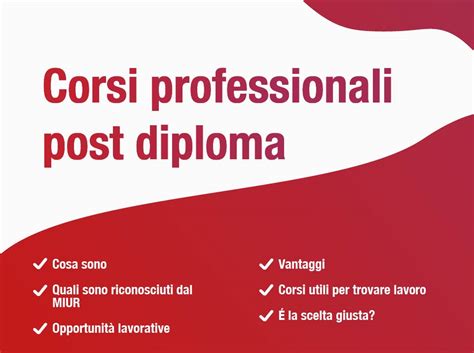 Corsi Professionali Post Diploma Quali Scegliere Per Trovare Lavoro