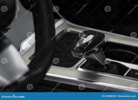 Modern automatic gearbox. stock photo. Image of interior - 269988938