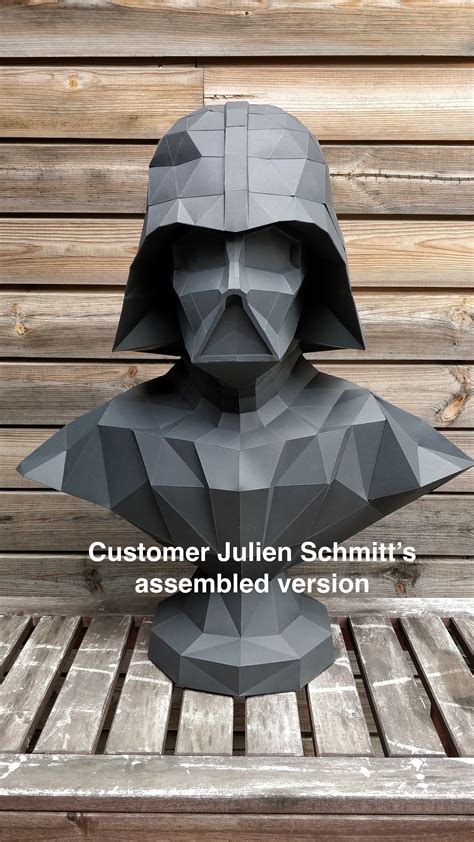 Papercraft Star Wars Make Your Own Darth Vader Statue Etsy Darth