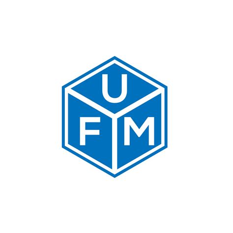 diseño de logotipo de letra ufm sobre fondo negro Concepto de logotipo