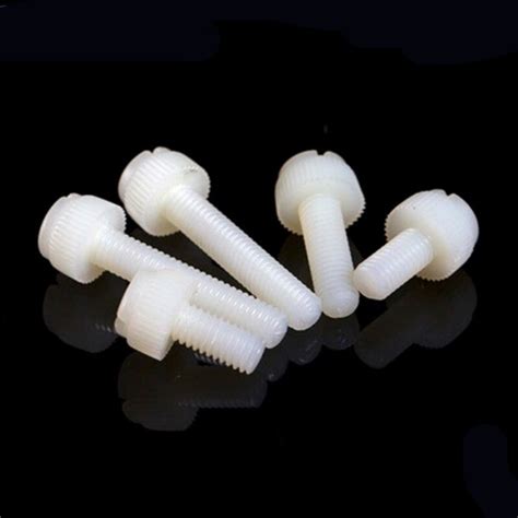 10 50pcs M3 M4 M5 M6 M8 White Nylon Knurled Thumb Screw PA66 Nylon