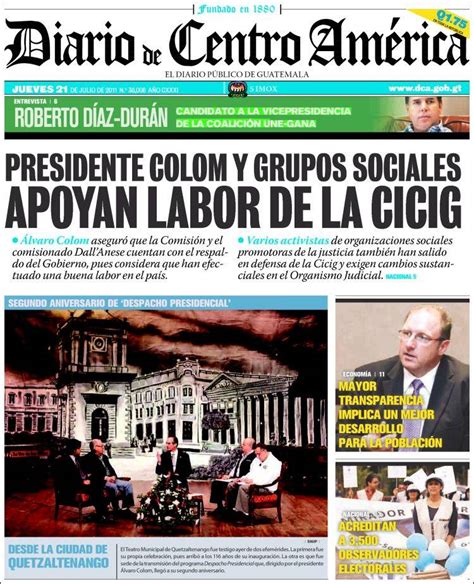 Periódico Diario De Centro América Guatemala Periódicos De Guatemala