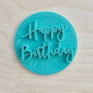 Happy Birthday Embosser Stamp Style 1 Etsy UK