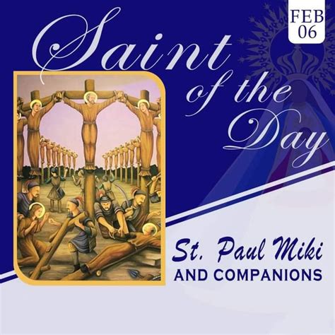 FEAST OF SAINT PAUL MIKI AND COMPANIONS, MARTYRS – 6th FEBRUARY ...