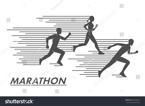 Vector Black Marathon Symbol Logo 库存矢量图（免版税）387644677 | Shutterstock