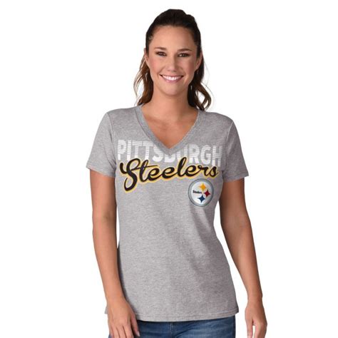 Pittsburgh Steelers Women S Training Crew V Neck Short Sleeve T Shirt