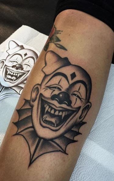 Gangster Clown Face Tattoos